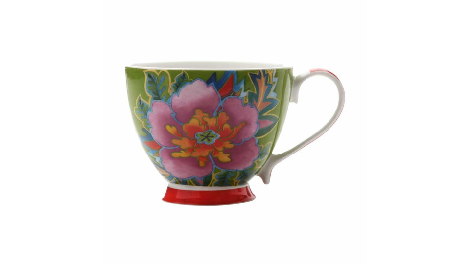 Tazze e teiere: Hanoi mug flower hibiscus 400ml green gb