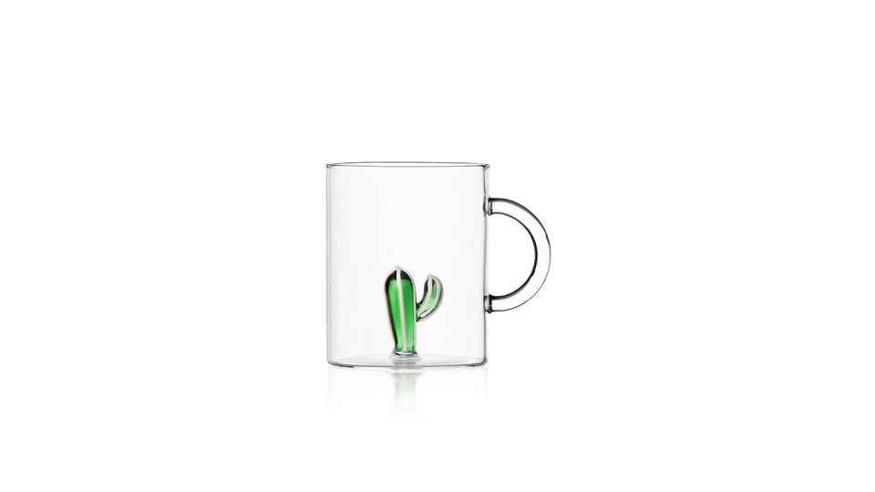 Tazza mug - disegno con cactus verde - serie desert