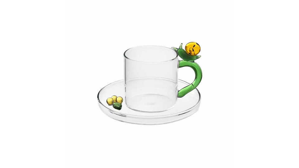 Tazze e teiere: Fruits and flower tazzina caffã lumaca