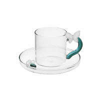 Tazze e teiere: Fruits and flower tazzina caffã farfalla