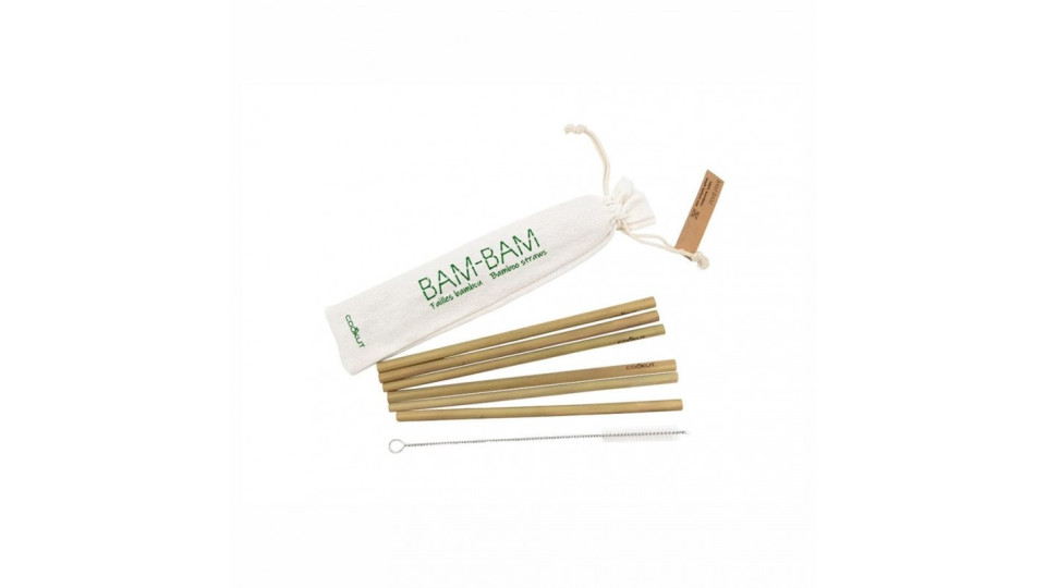 Tutto per i cocktail: Cannucce in bamboo con scovolino set 7 pz
