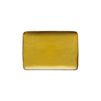 Piatto rettangolare colore ocra - collezione concerto 27x19