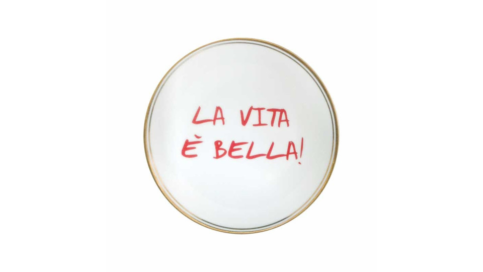 Piatti singoli: La tavola scomposta piattino la vita e'...