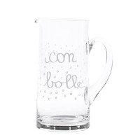 Brocca decorata con bolle 1,2 litri in vetro temprato