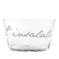 Insalatiera in vetro con decoro insalata diametro 26,5...