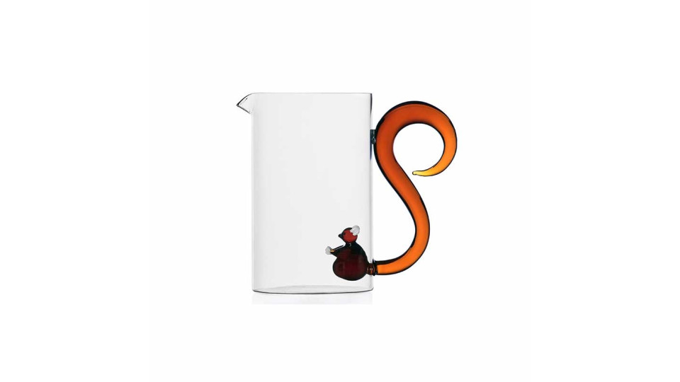 Brocca di vetro con coda di scoiattolo - serie animal farm