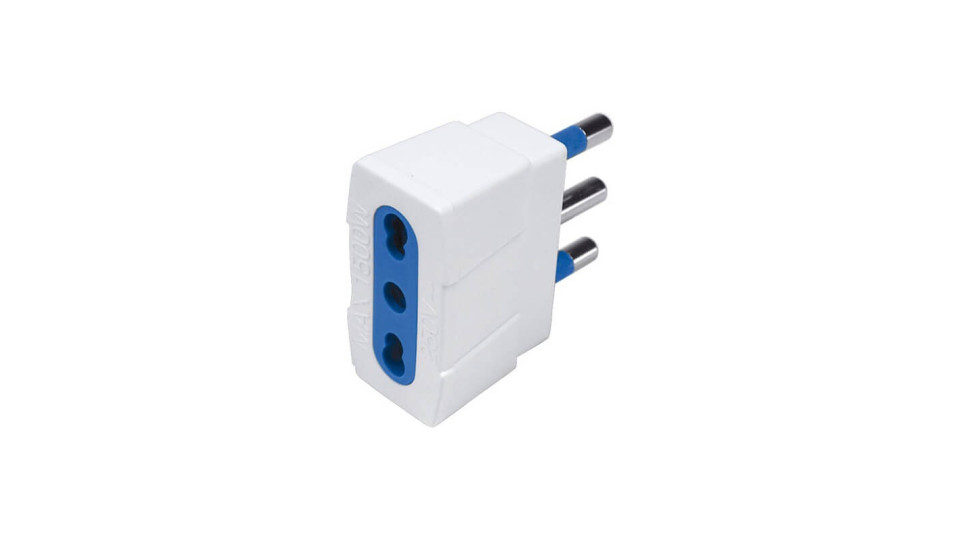 Accessori elettrici: Adattatore imq da presa bivalente a spina...