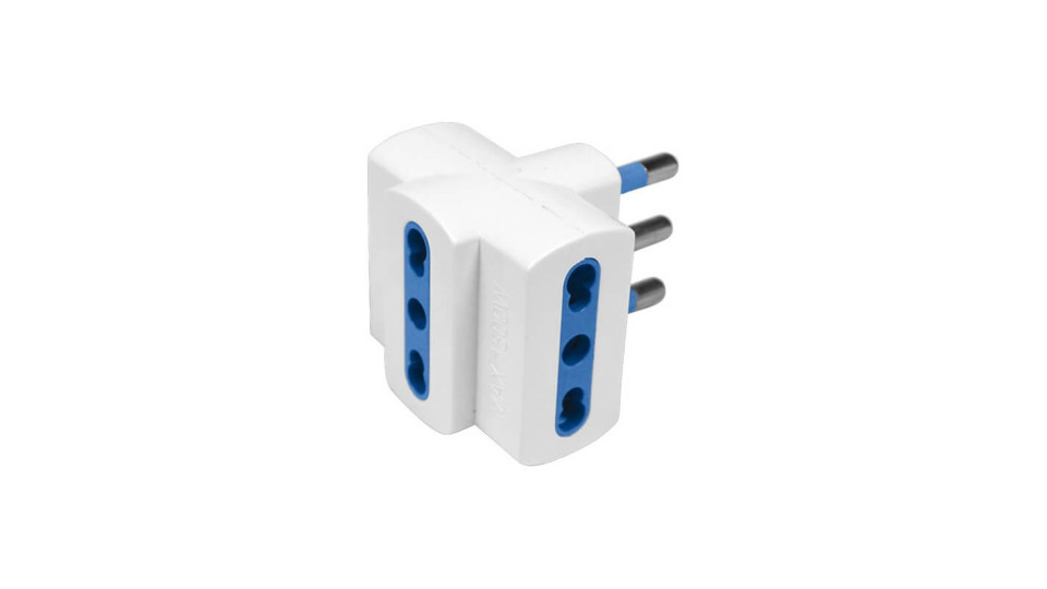 Accessori elettrici: Adattatore imq con 3 prese bivalenti...