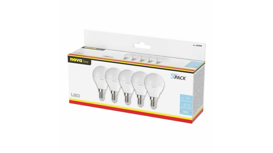 Accessori elettrici: Lampade led sferetta e14 6w 220-240v...