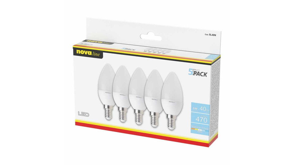 Accessori elettrici: Lampade led oliva e14 6w 220-240v 4000k...