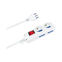 Accessori elettrici: Multipresa con interruttore - 2 schuko +...