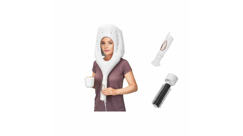 Phon, pastre, rasoi e manicure: Cuffia asciugacapelli 3in1 hth...