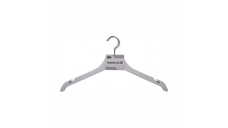 Accessori per il tessile: Gruccia abs antiscivolo bianca set 2 pz