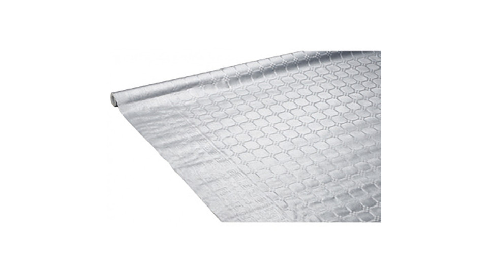Soft Soft tovaglia damascata argento cm.118x6 mt.