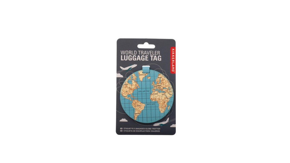 Stile accessori: Etichetta per bagagli world traveler