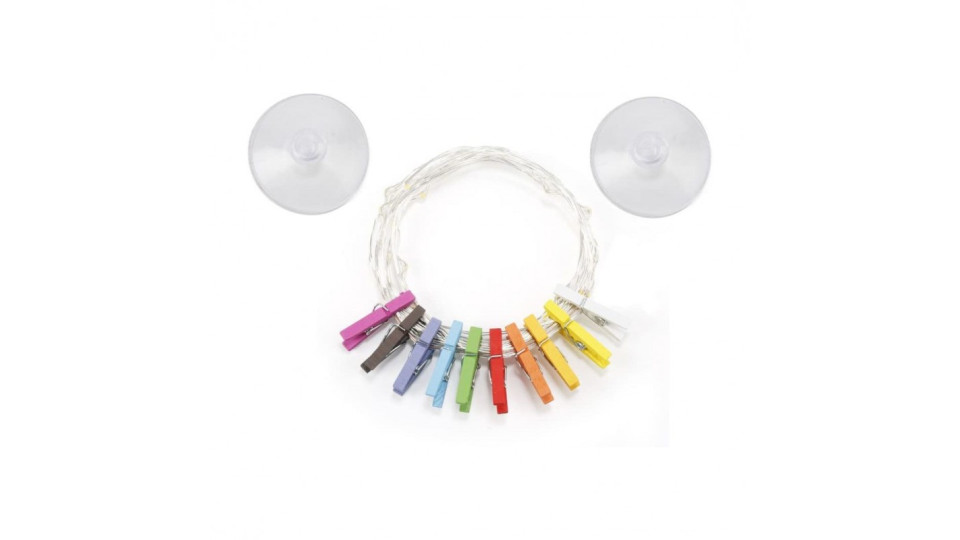 Gadget: Mini mollette con supporto luminoso