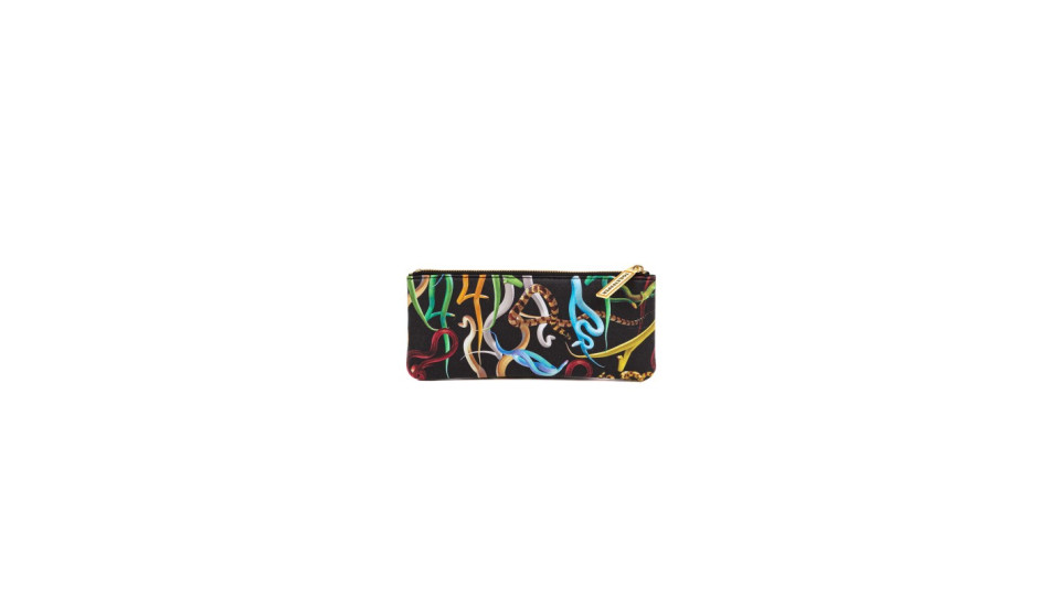 Astuccio porta oggetti - stampa fantasia snakes - size 21x9 cm...