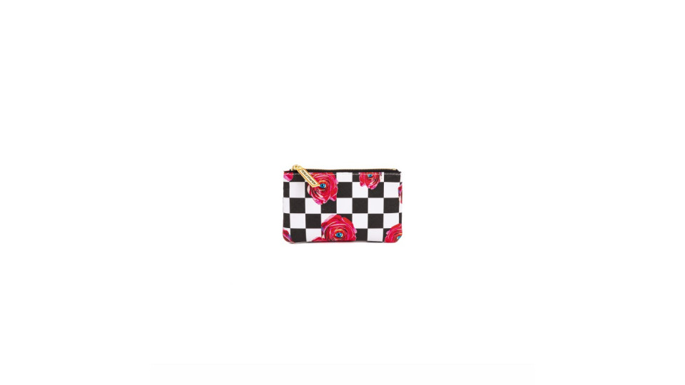 Astuccio porta oggetti - stampa fantasia roses on check - size...