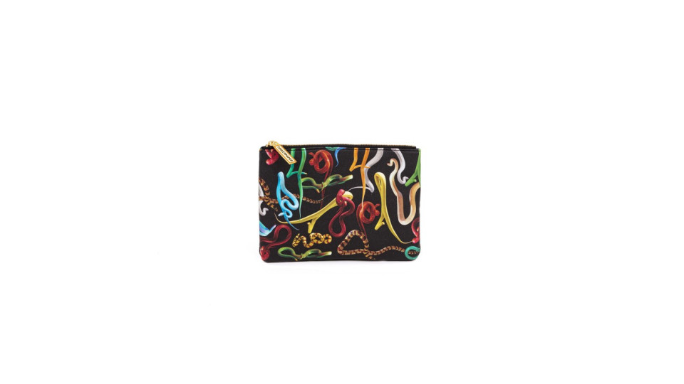 Astuccio porta oggetti - stampa fantasia snakes - size 21x15,5...
