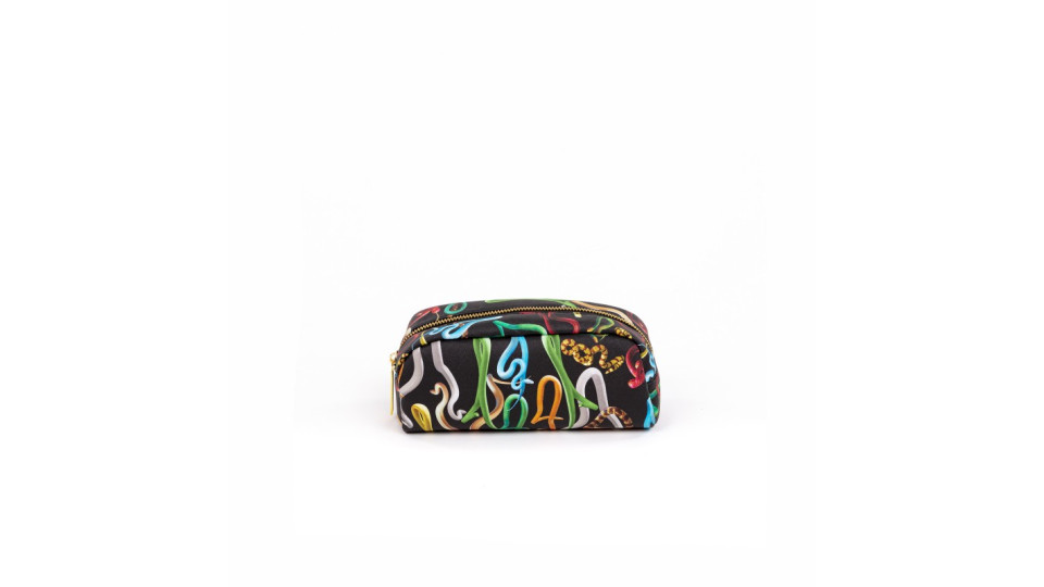 Astuccio porta oggetti - stampa fantasia snakes - size 20,5x7...