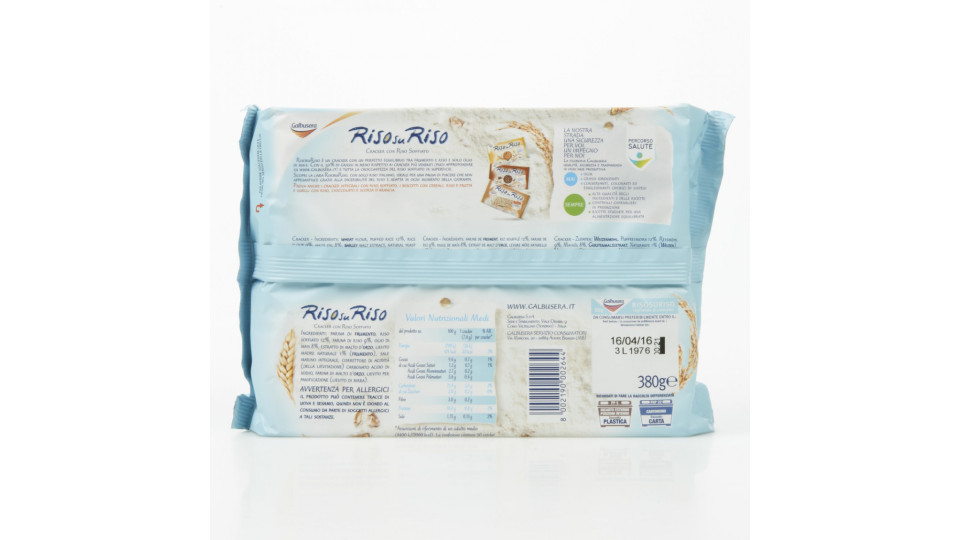 Galbusera cracker riso su riso
