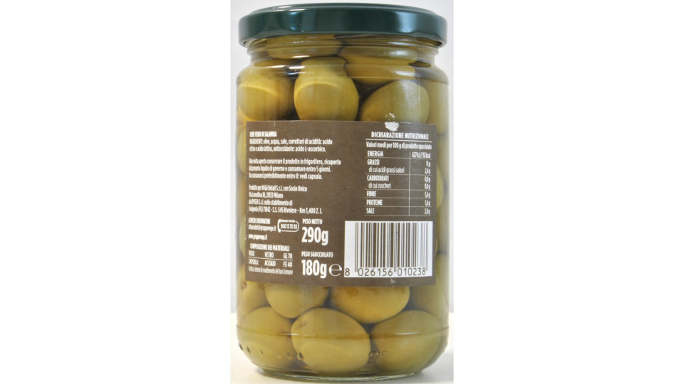 VèGè olive verdi intere in salamoia gr.290