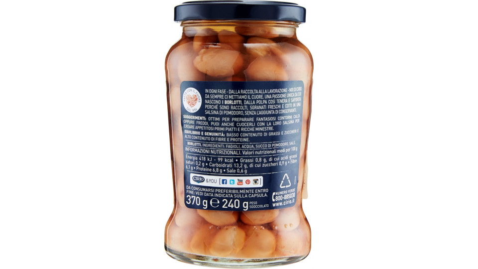 Cirio borlotti vetro