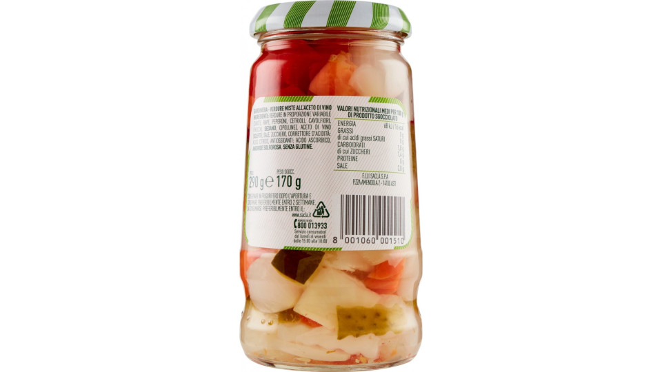 Sacla giardiniera aceto
