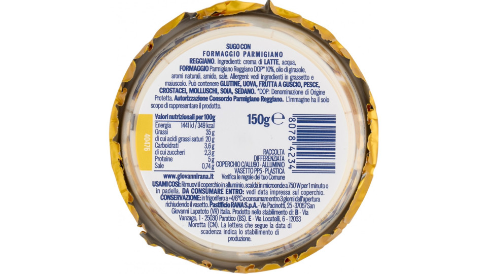 Rana sugo parmigiano reggiano
