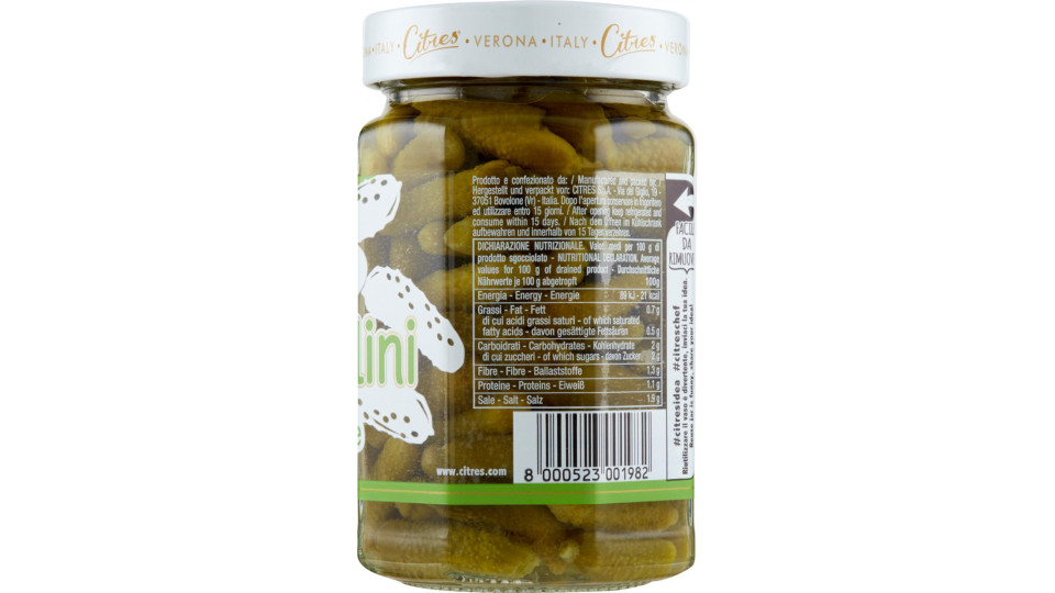 Citres cetriolini mini in agrodolce