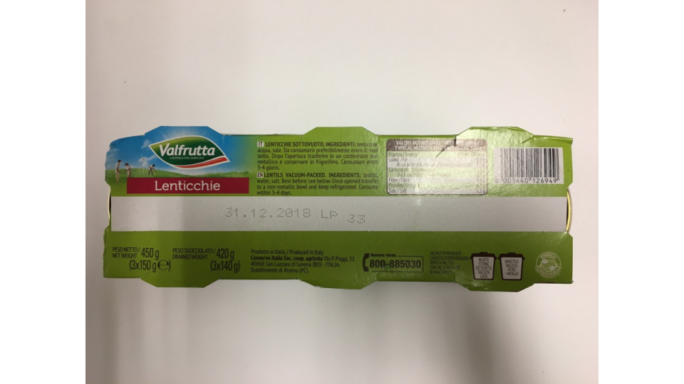 LENTICCHIE AL VAPORE