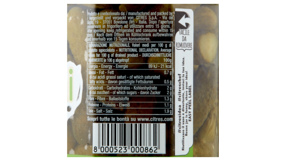 Citres cetrioli agrodolce