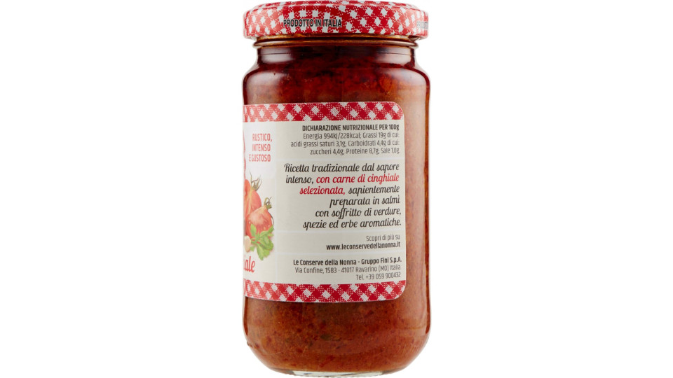Le conserve della nonna, ragù di cinghiale
