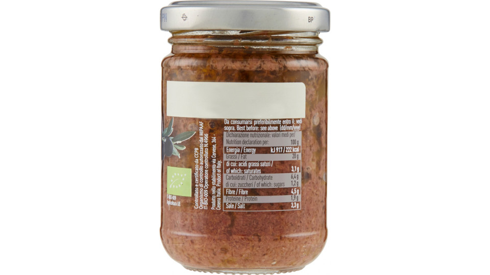 Alce nero Patè di Olive Nere Bio