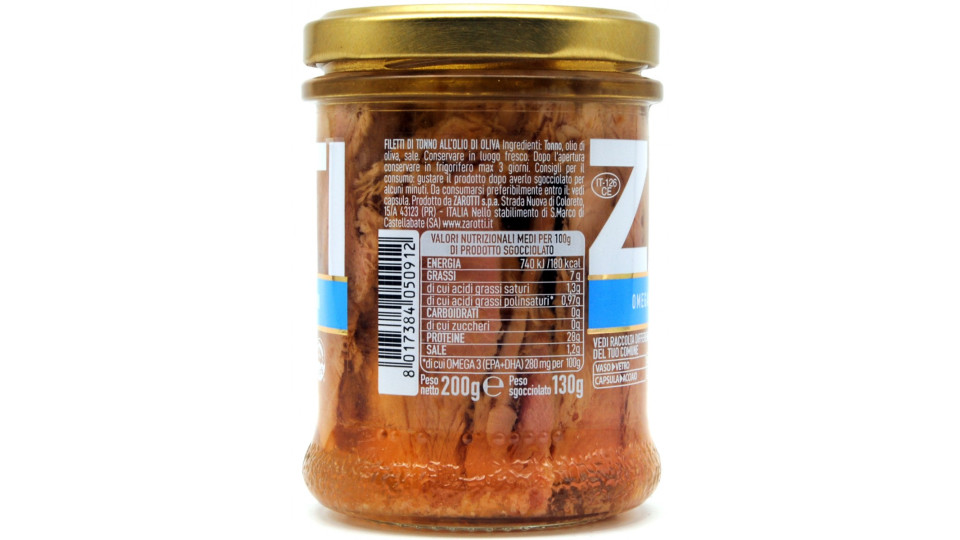 Zarotti Filetti Di Tonno In Olio D'oliva 110 G