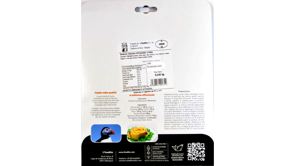 L'inedito salmone scozzese affumicato faggio gr.100