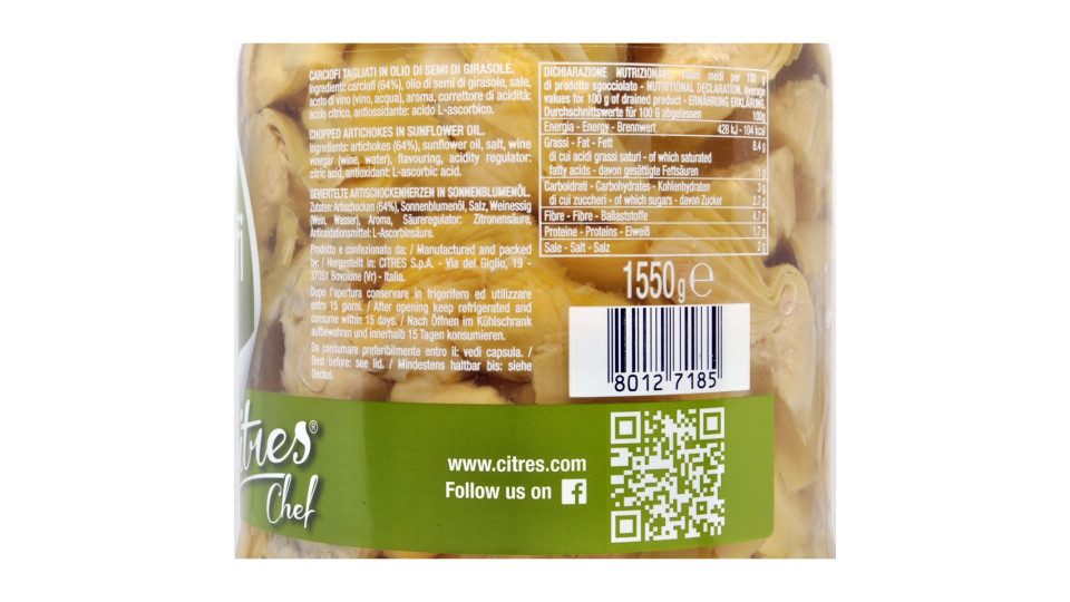 Citres carciofi tagliati