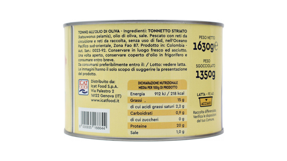 TONNO ALL'OLIO D'OLIVA