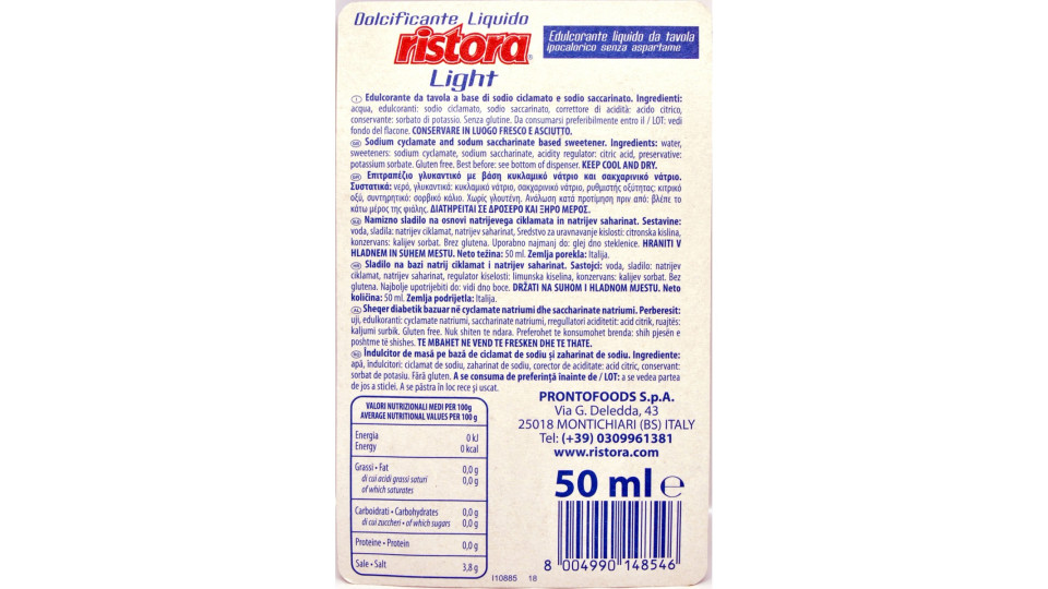 Ristora Dolcificante Liquido Light