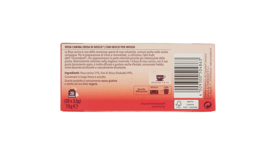 Infuso Rosa di Bosco 20 x 3,5 g