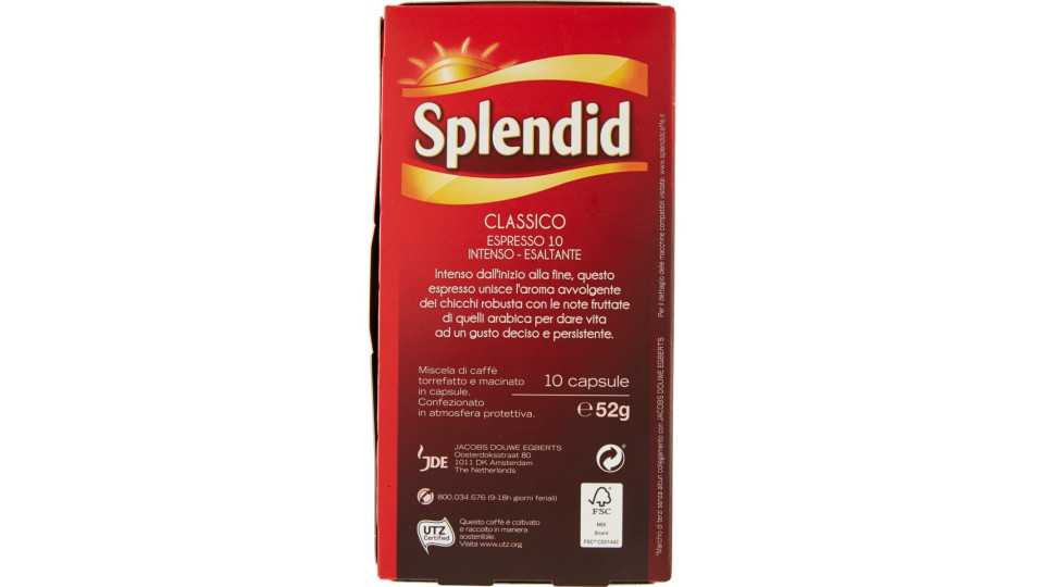 Splendid, Classico Espresso 10 capsule