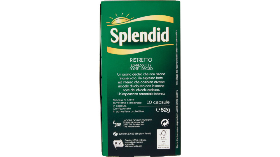 Splendid, Ristretto Espresso 12 capsule