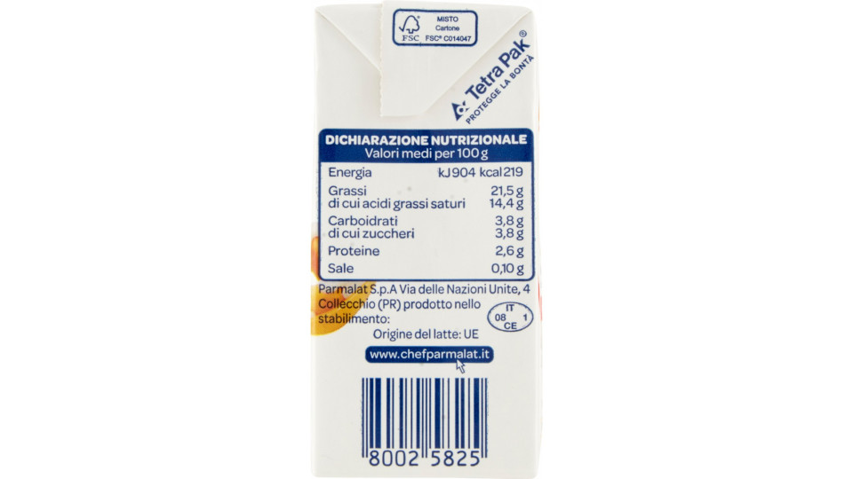 Parmalat panna chef cucina