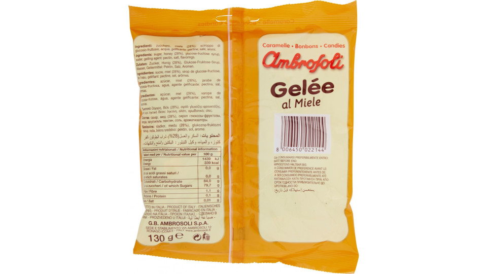 Ambrosoli caramelle gelee miele
