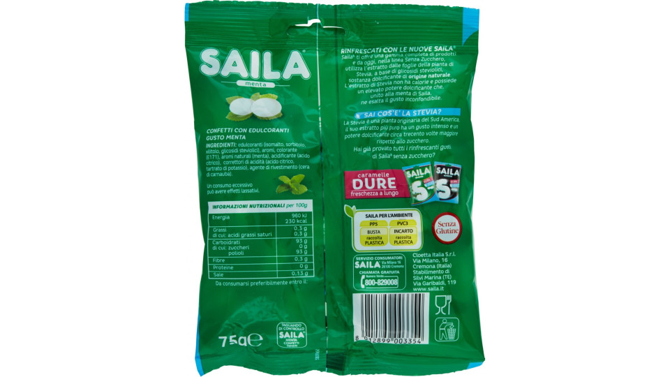 Saila caramelle menta tenere senza zucchero