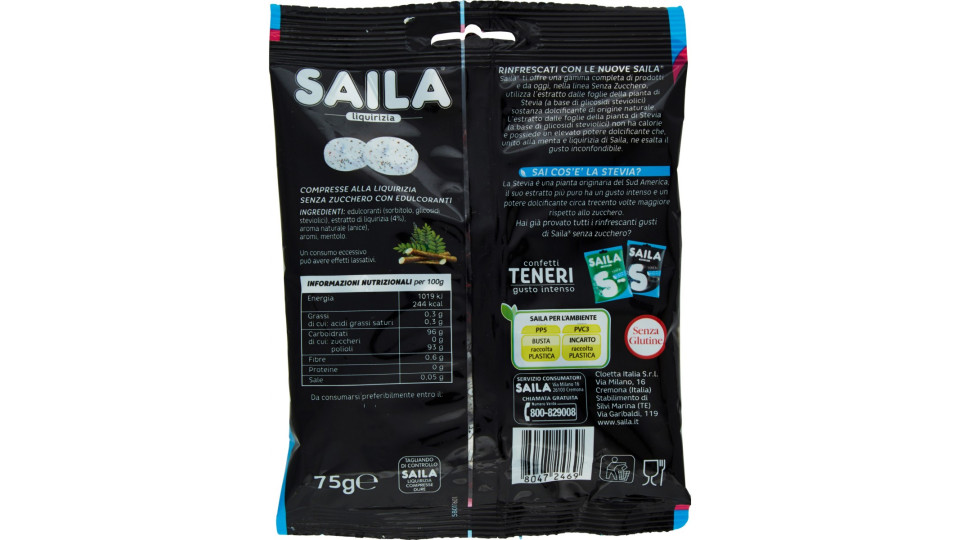Saila caramelle free liquirizia