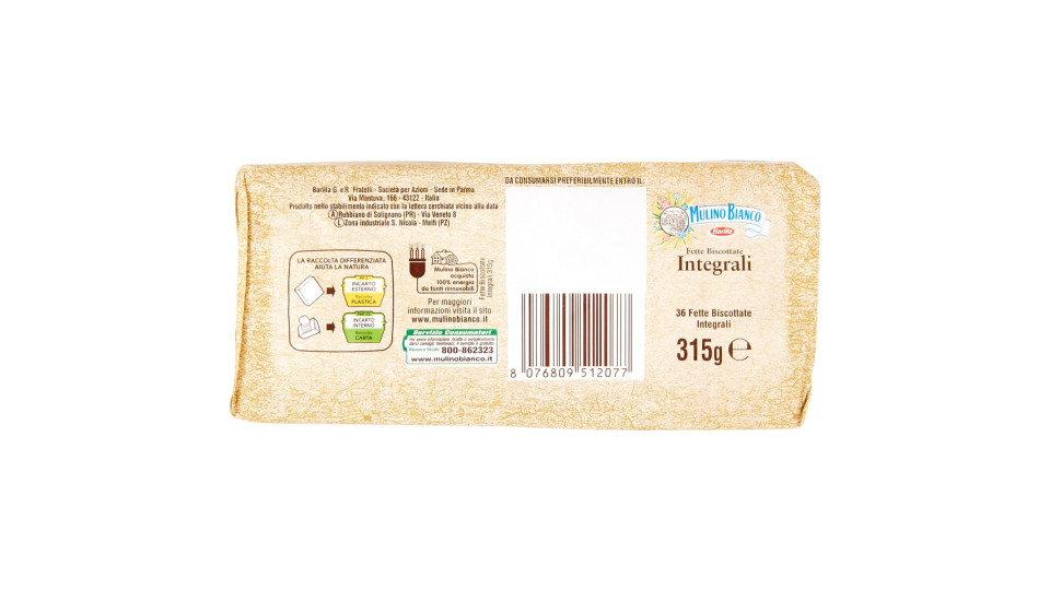 Mulino Bianco fette biscottate armonie integrali x