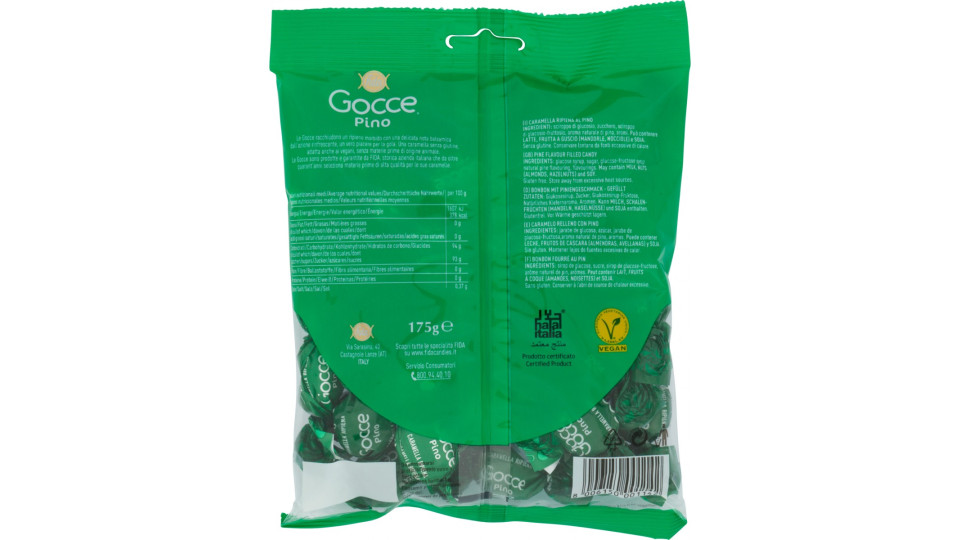 Fida gocce pino caramelle ripiene