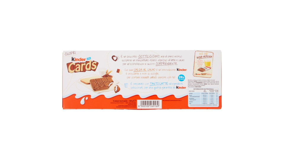 KINDER CARDS 5 PEZZI