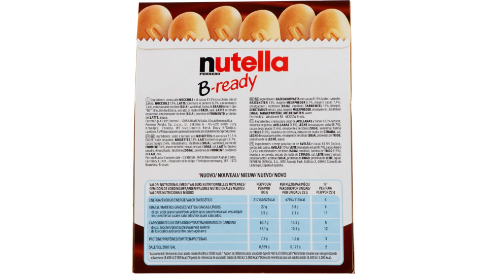 NUTELLA B-READY 6 PEZZI